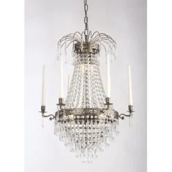 Kristallkrona Empire Classic Ny 6-Arm Medium Antikmässing 55cm
