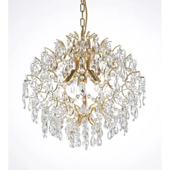 Kristallkrona Kate Guld 48cm