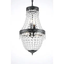 Kristallkrona Morsamt Liten Antiksilver 26cm