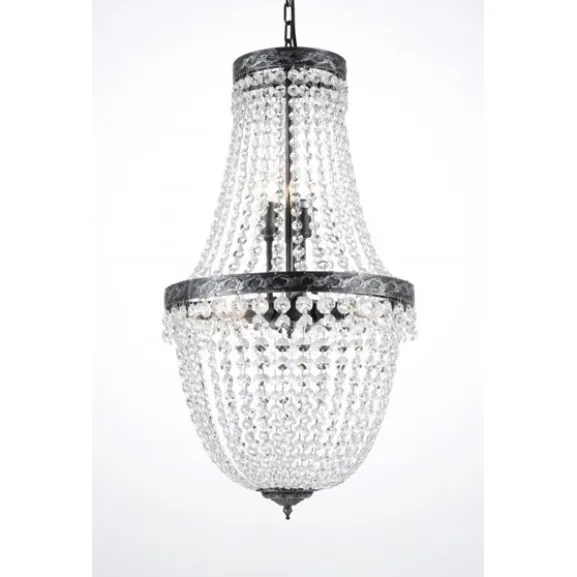Kristallkrona Morsamt Stor Antiksilver 40cm