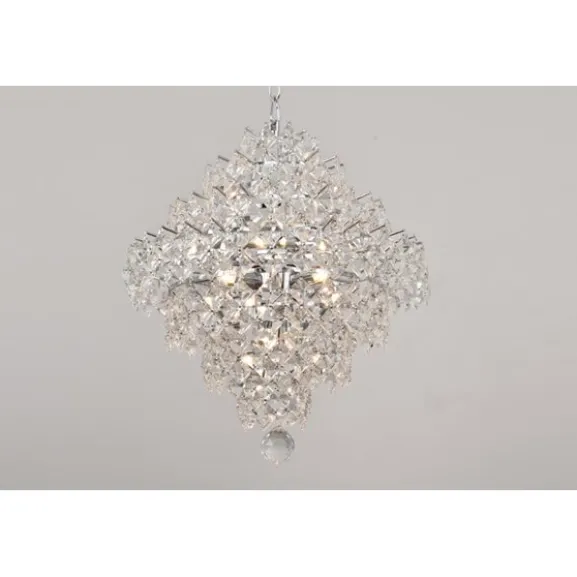 Kristallkrona Silvia Krom 40cm