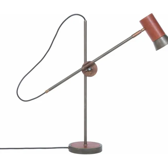 Kusk bordslampa, järnoxid/brun