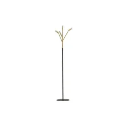 Kvist 4 golvlampa, råmässing/svart 190cm