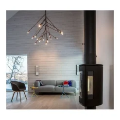 Kvist 16 taklampa, råmässing 130cm