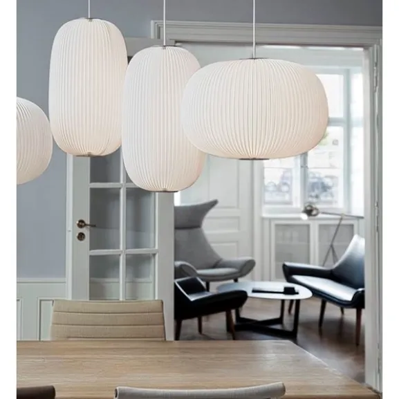 Lamella 1 pendel, vit/aluminium