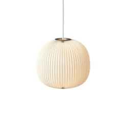 Lamella 3 pendel, vit/guld