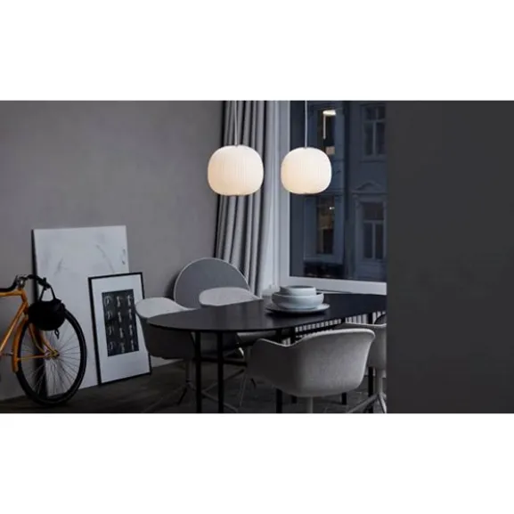 Lamella 3 pendel, vit/guld