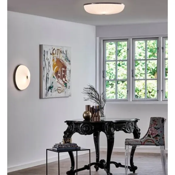 Lamella plafond vägg/tak, vit/aluminium 35cm