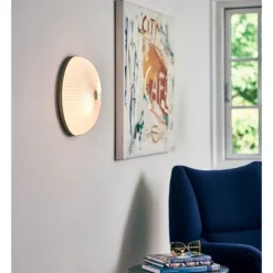 Lamella plafond vägg/tak, vit/guld 35cm