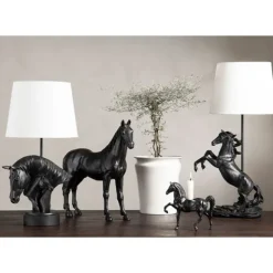 Lampa Häst Stegrande, svart