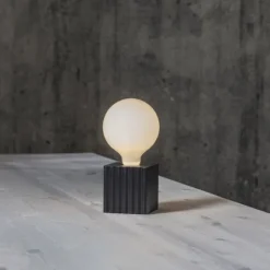 Lampfot E27 Box Svart