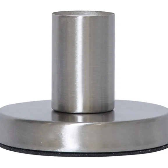 Lampfot E27 Glans Stål 8cm