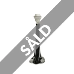 Lampfot Glas vinröd, 34 cm