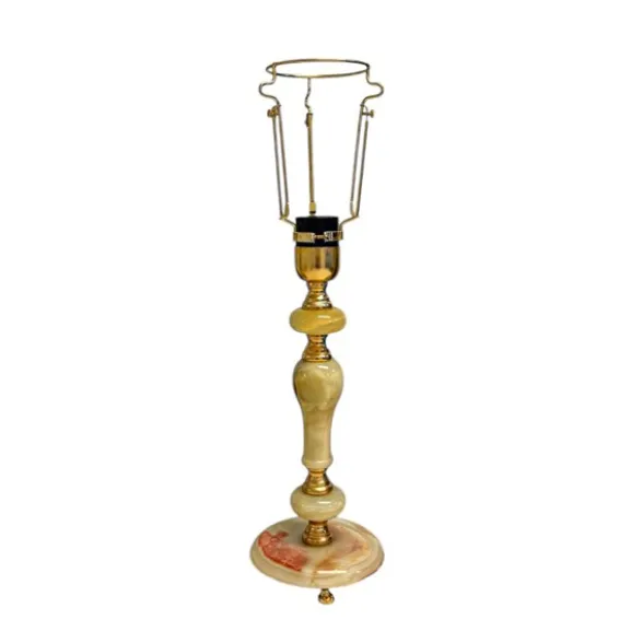 Lampfot Marmor & Mässing, 46 cm