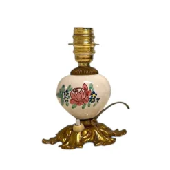 Lampfot Mässing & Porslin, 17 cm