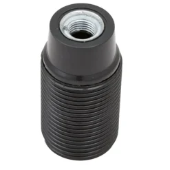 Lamphållare E14 bakelit gängad svart, ojordad