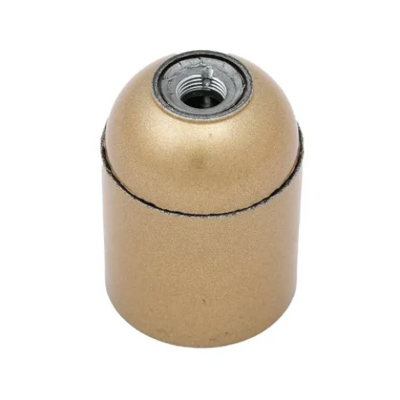 Lamphållare E27 bakelit guld slät, ojordad