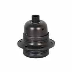 Lamphållare E27 metall, gun-black