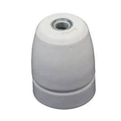 Lamphållare E27 Porslin M10 Med jordskruv