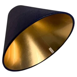 Lampskärm Kon Mörkblå/Guld 24 cm