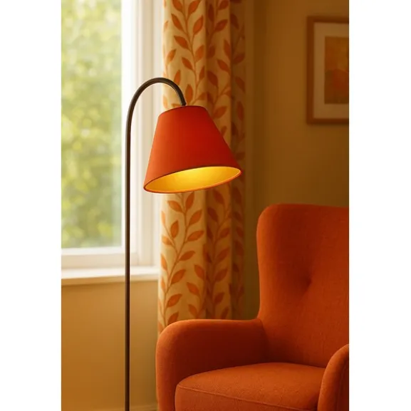 Lampskärm Kon Röd/Guld 24 cm