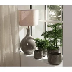 Lampskärm Linne Cylinder Natur 30cm