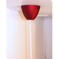 Lamptop round, mattröd 11,7cm