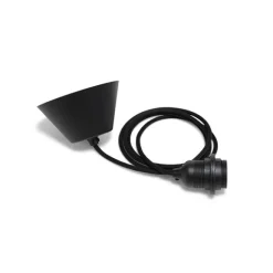 Lampupphäng textil svart TT-09, 2m