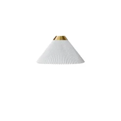 Le Klint 12 Mässing lampskärm, Vit 19 cm