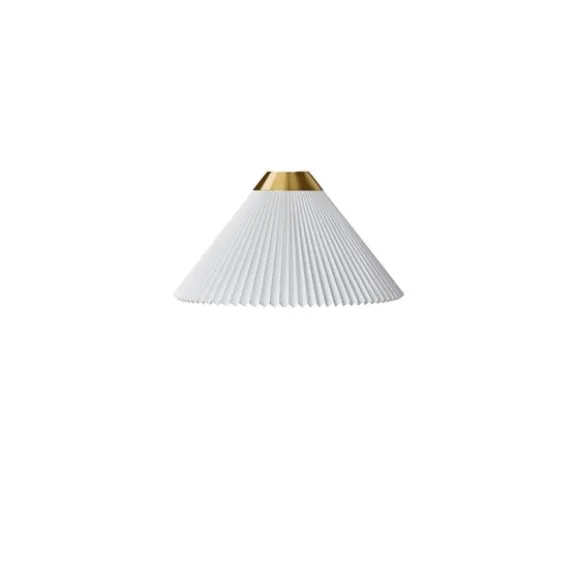 Le Klint 12 Mässing lampskärm, Vit 19 cm