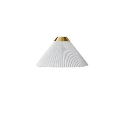 Le Klint 12 Mässing lampskärm, Vit 21 cm