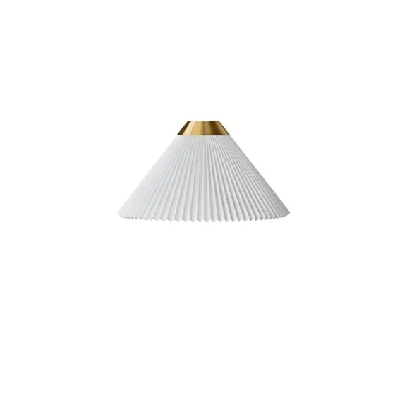 Le Klint 12 Mässing lampskärm, Vit 21 cm