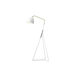 Lean golvlampa, vitstruktur/råmässing 130cm