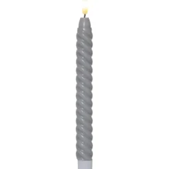 Led Antikljus 2-Pack Flamme Swirl, Grå