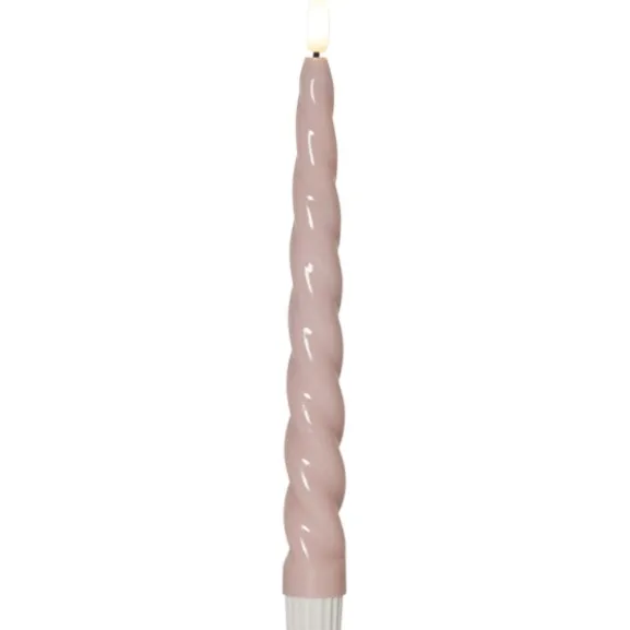 LED Antikljus 2-pack Flamme Shine Rosa 24,5cm