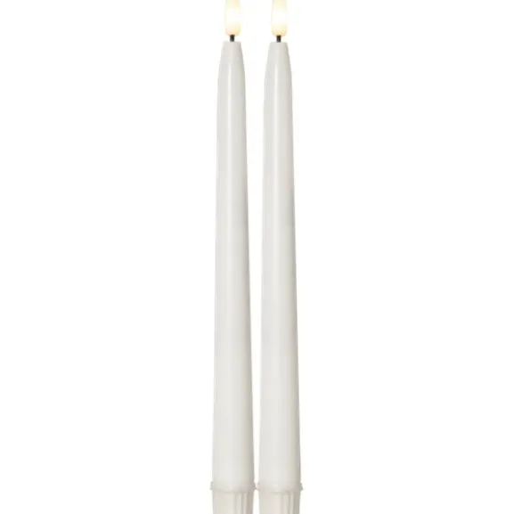 LED Antikljus 2-pack Flamme Slim Outdoor Vit 28cm