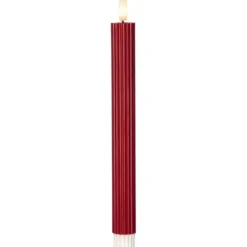LED Antikljus 2-pack Flamme Stripe Röd 25cm