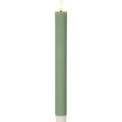 LED Antikljus 2-pack Flamme Stripe Grön 25cm