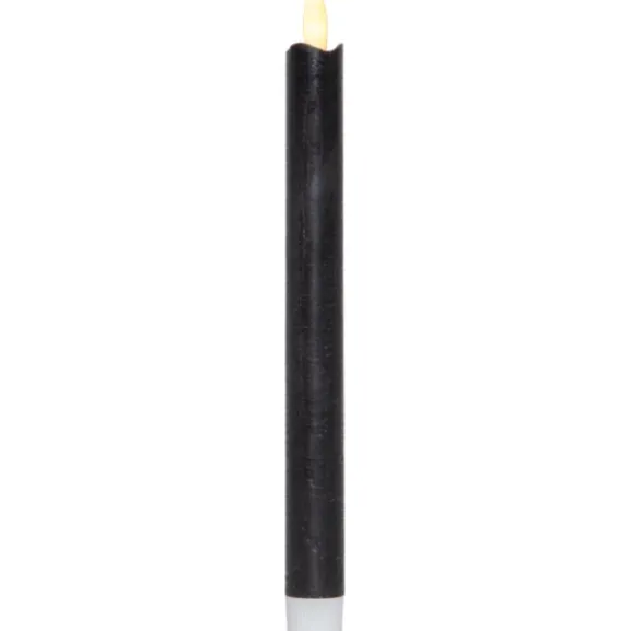 LED Antikljus 2-pack Flamme Rustic Svart 25cm