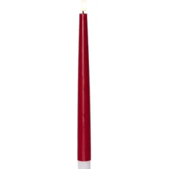 LED Antikljus 2-pack Flamme Slim Röd 28,5cm