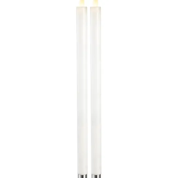 LED Antikljus 2-pack M-Twinkle Vit 40cm