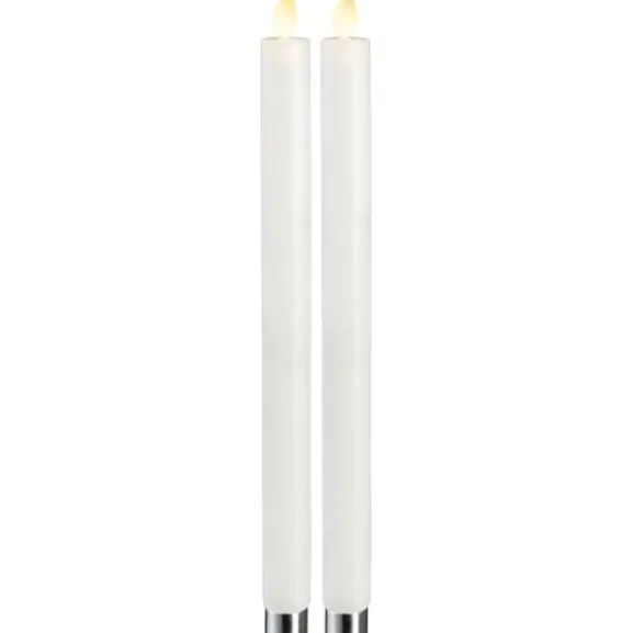 LED Antikljus 2-pack M-Twinkle Vit 30cm
