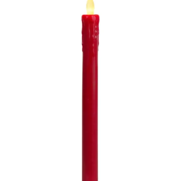 LED Antikljus 2-pack Presse Röd 25cm