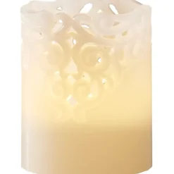 LED Blockljus Clary Vit 10cm