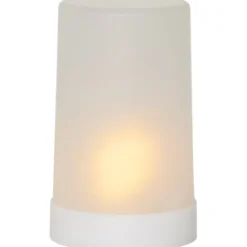 LED Blockljus Flame Candle Vit 14,5cm
