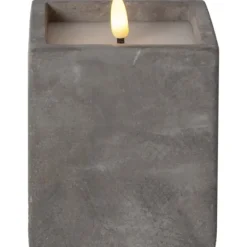 LED Blockljus Flamme Cem Grå 11,5cm