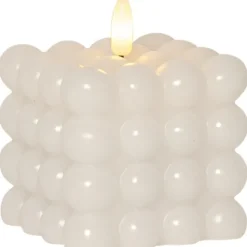 LED Blockljus Flamme Dot Vit 9,5cm