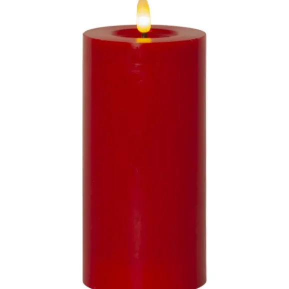 LED Blockljus Flamme Flow Röd 17,5cm