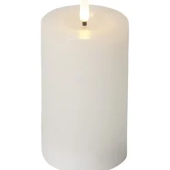 LED Blockljus Flamme Flow Vit 15cm