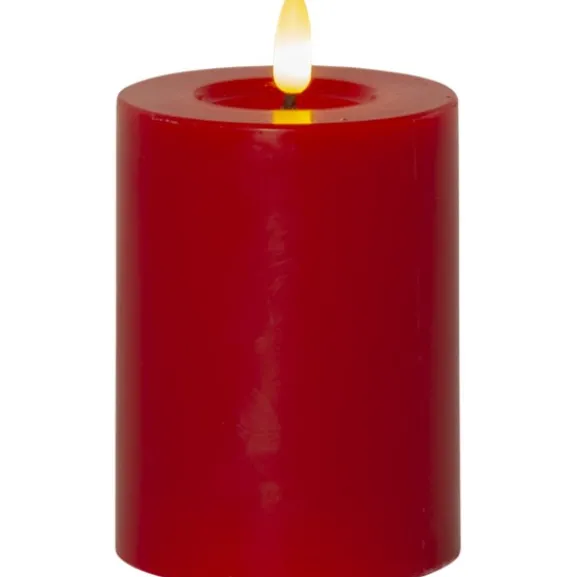 LED Blockljus Flamme Flow Röd 12,5cm